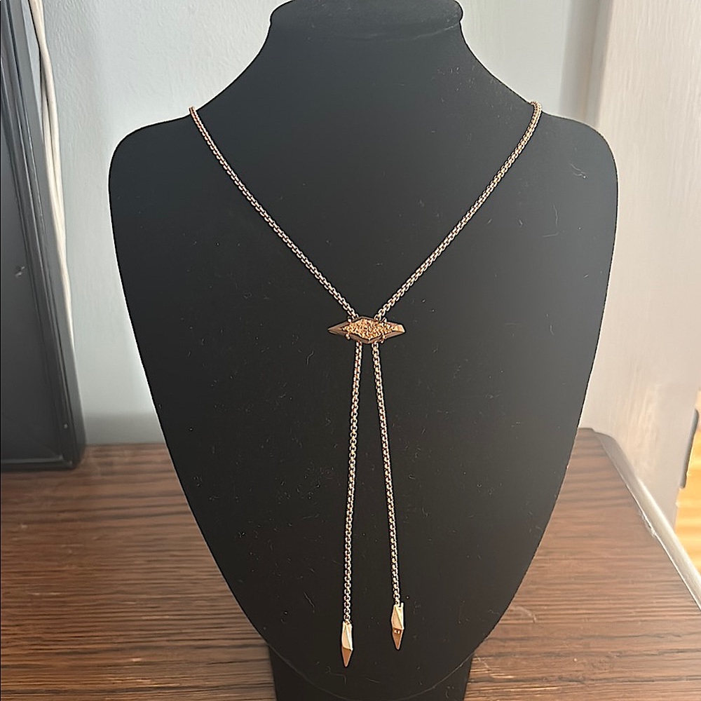 Kendra Scott Rose Gold Lariat Necklace